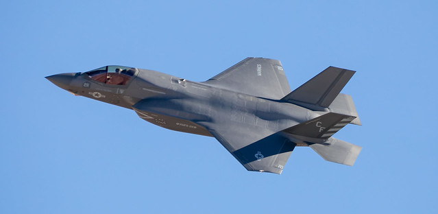 F-35 flexing at Red Flag 23-1 at Nellis AFB