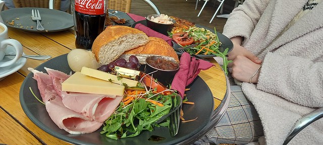 A great ploughman's lunch at the garden centre.Delicious