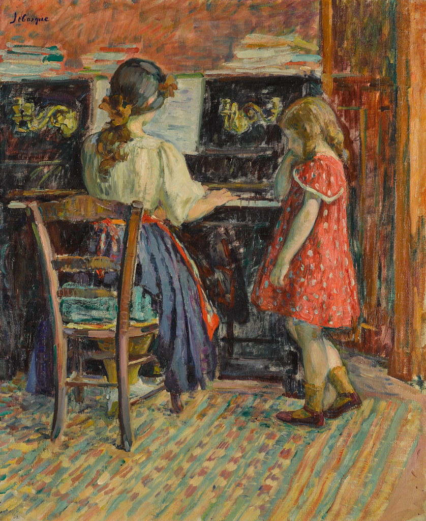 Henri Lebasque «The piano lesson (Marthe and Nono)», 1907