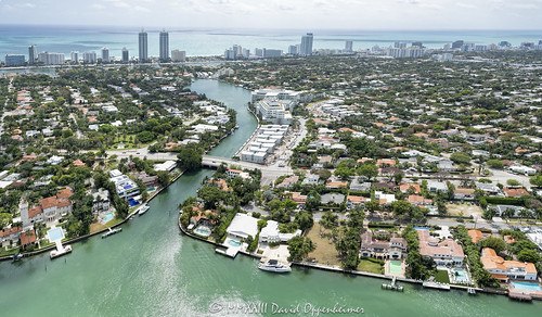 Nautilus Neighborhood and Surprise Lake in Miami Beach Aerial View