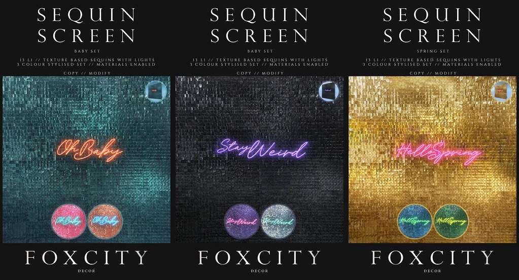 FOXCITY. Decor – Sequin Screen n1