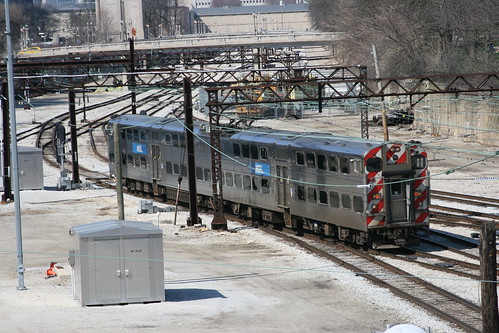 METRA Highliner II series in Museum Campus/11th St.Sta, Chicago, Illinois, US  /April 8, 2023