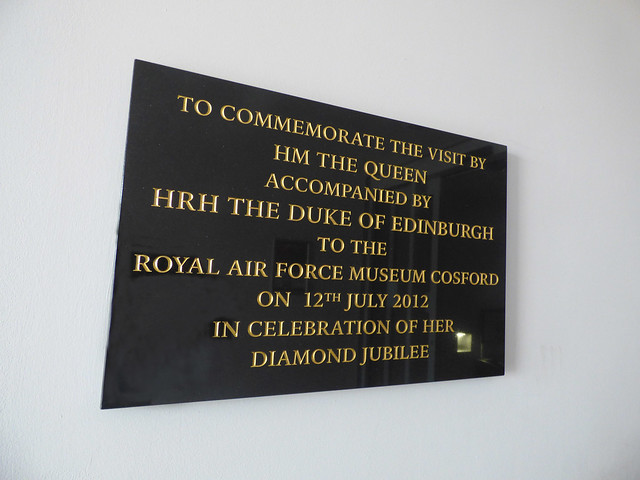 Royal Air Force Museum Cosford - plaque from the 2012 Diamond Jubilee