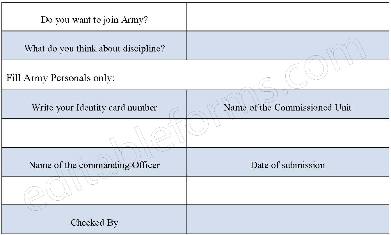 Army counselling statement form