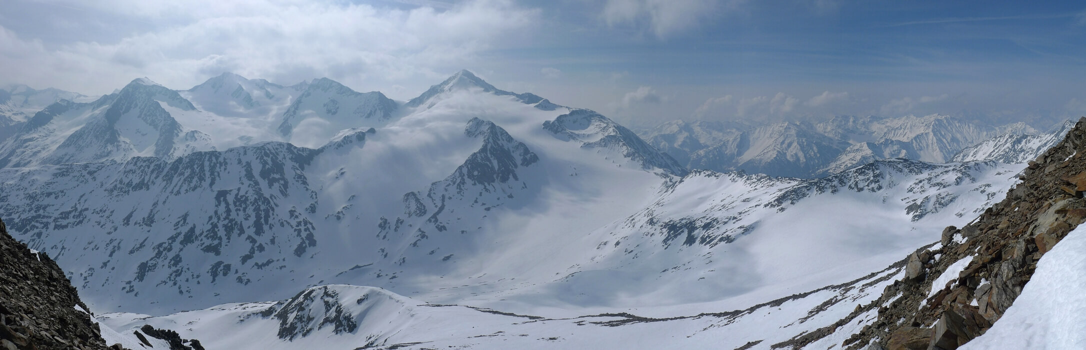 Hauslabkogel from Martin-Busch-Hütte Ötztaler Alpen / Alpi Venoste Rakousko panorama 09