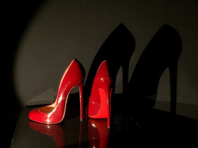 Christian Louboutin - Red Bettie Page Shoes.