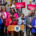 Healey-Driscoll Administration announces efforts to protect mifepristone access in Massachusetts Governor Maura Healey announces measures to protect access to mifepristone, a safe and effective form of medication abortion backed by decades of scientific evidence, at a press conference in front of the State House on April 10, 2023. Governor Healey was joined by Lt. Governor Kim Driscoll, U.S. Sen. Elizabeth Warren, U.S. Rep. Ayanna Pressley, U.S. Rep. Lori Trahan, Attorney General Andrea Campbell, Sen. President Karen Spilka, House Speaker Ron Mariano as well as reproductive healthcare advocates. [Joshua Qualls/Governor’s Press Office]