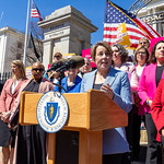 Healey-Driscoll Administration announces efforts to protect mifepristone access in Massachusetts Governor Maura Healey announces measures to protect access to mifepristone, a safe and effective form of medication abortion backed by decades of scientific evidence, at a press conference in front of the State House on April 10, 2023. Governor Healey was joined by Lt. Governor Kim Driscoll, U.S. Sen. Elizabeth Warren, U.S. Rep. Ayanna Pressley, U.S. Rep. Lori Trahan, Attorney General Andrea Campbell, Sen. President Karen Spilka, House Speaker Ron Mariano as well as reproductive healthcare advocates. [Joshua Qualls/Governor’s Press Office]