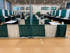 Green & White Booths
