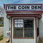 The Coin Den Alamo Basement Fightin’ Texas Aggie Ring could feel the pull of the silver coin trapped with the Coin Den with the indian on one side from five miles down the highway as we were driving past Purcell, Oklahoma.

Aggie Ring sang:

Chicks and ducks and geese better scurry
When I take you out in the surrey
When I take you out in the surrey
With the fringe on top