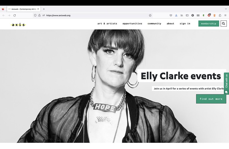 Elly Clarke on Axisweb Screenshot 2023-03-21 at 14.54.14