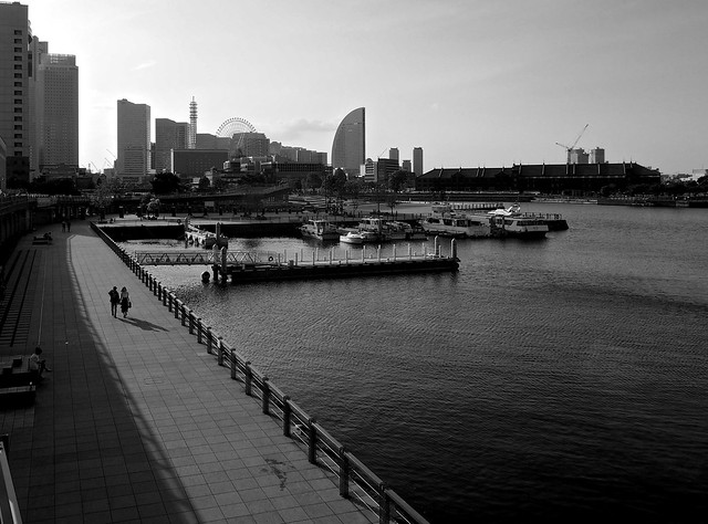 Yokohama Harbour (B&W Version)