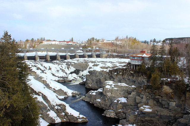 Dam on St John River in Grand Sault, NB