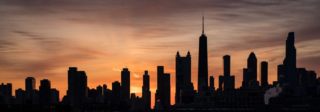 3-28-2023 Pre-Sunrise behind Chicago Skyline
