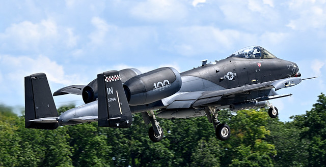 Fairchild Republic A-10 Thunderbolt II Jet Warthog USAF Blacksnakes Indiana Air National Guard Fort Wayne 122nd Fighter Wing  Painted in Anniversary 100 Years Indiana Air National Guards