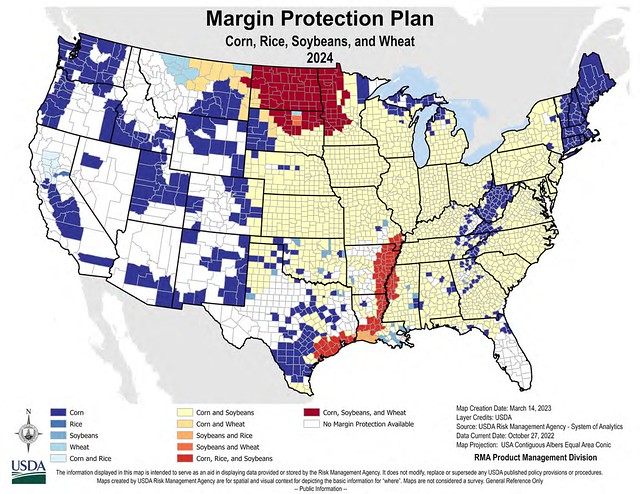 Margin Protection Plan Corn, Rice, Soybeans, and Wheat 2024