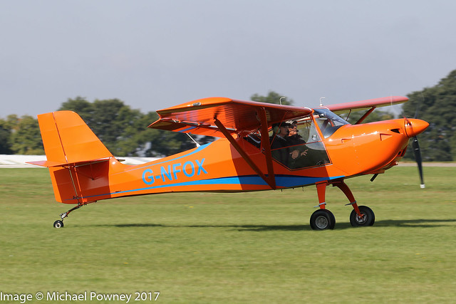 G-NFOX - 2016 build Aeropro Eurofox, arriving on Runway 03R at Sywell during the 2017 LAA Rally