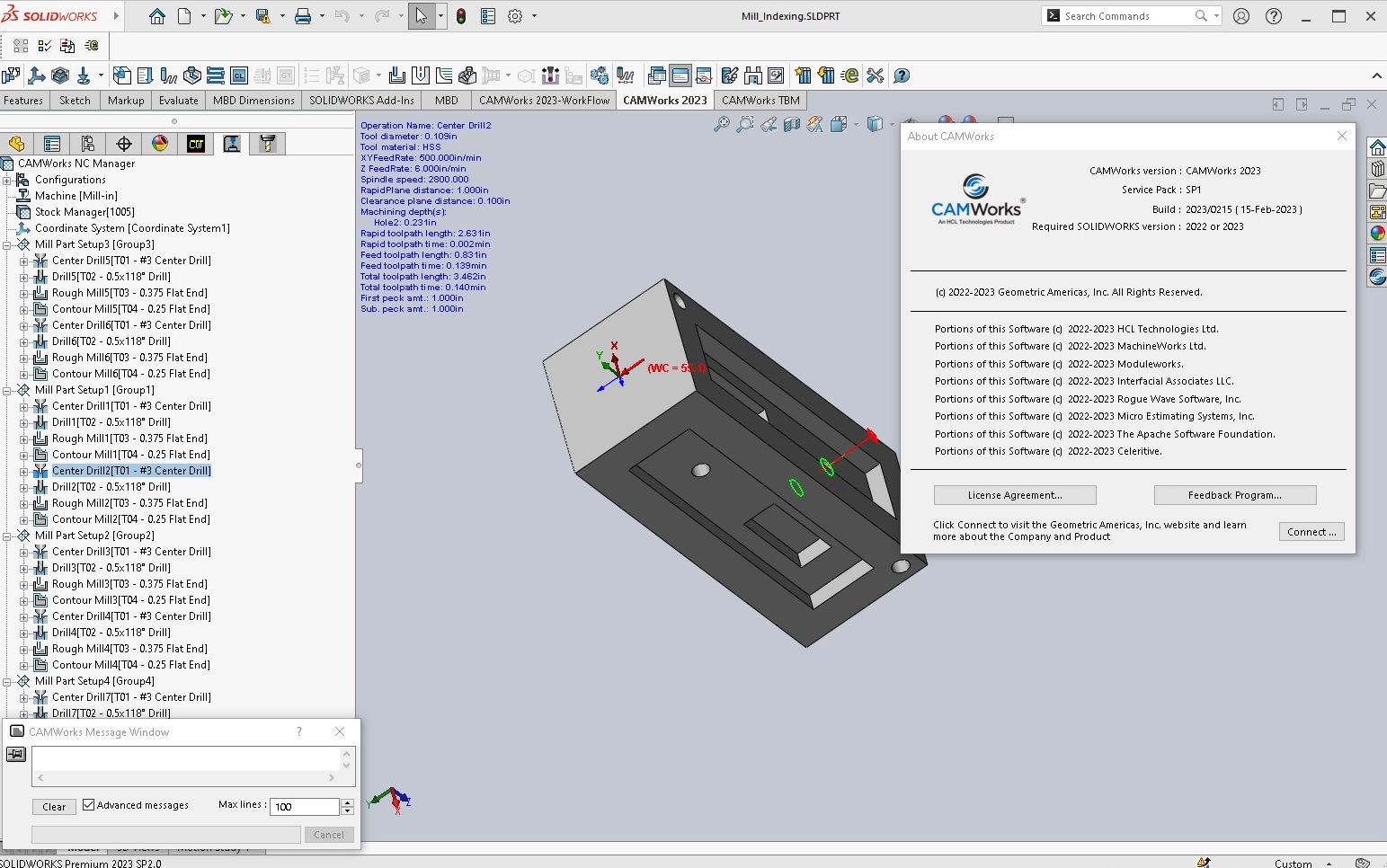 Working with CAMWorks 2023 SP1 for SolidWorks 2022-2023 full
