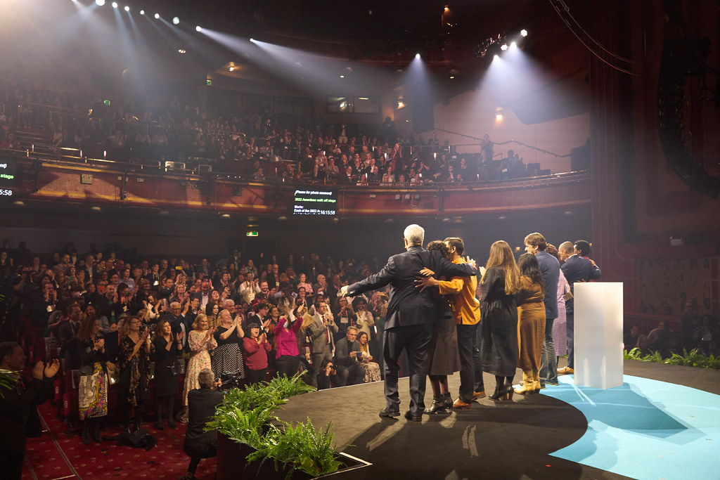 Awardees being congratulated on stage at New Theatre SWF20… | Flickr