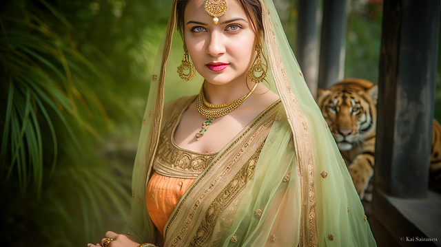 Beauty portrait in Indian setting