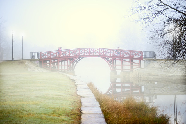 Footbridge, Fog