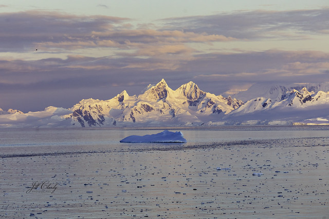 Peaceful Sunset In The Lemaire Channel, Antarctica