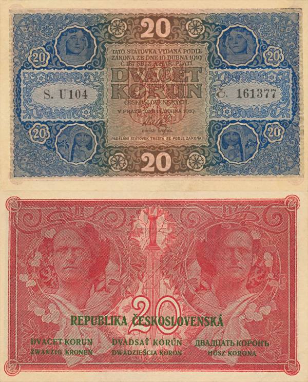 20 Kč Československo 1919-replika