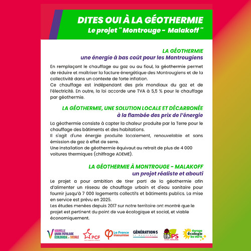 Pour la participation de Montrouge au Projet de géothermie - 20 octobre 2022