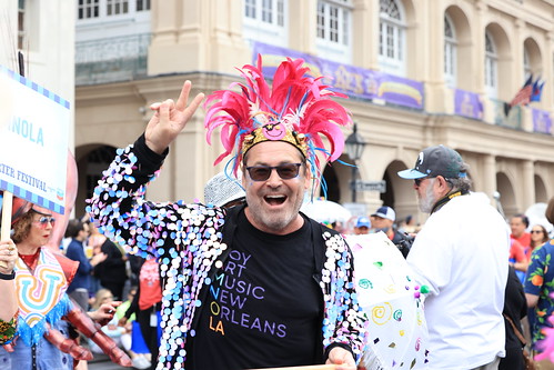 Kickoff parade at French Quarter Fest - April 14, 2023. Photo by Michele Goldfarb.