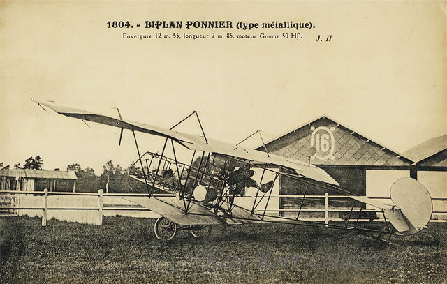 The Ponnier all-metal military biplane which was finished just before the start of the war [France, 1914]