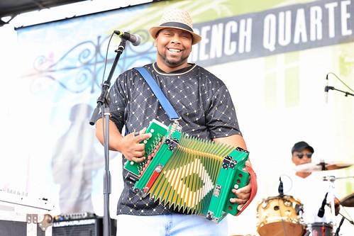 Gerard Delafose at French Quarter Fest - April 14, 2023. Photo by Michele Goldfarb.