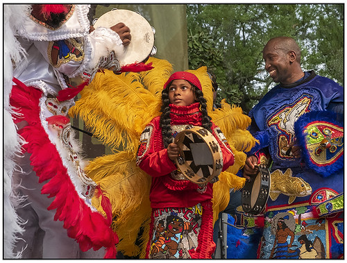 Big Chief Juan Pardo at Treme Creole Gumbo Festival - March 2023. Photo by Marc PoKempner.