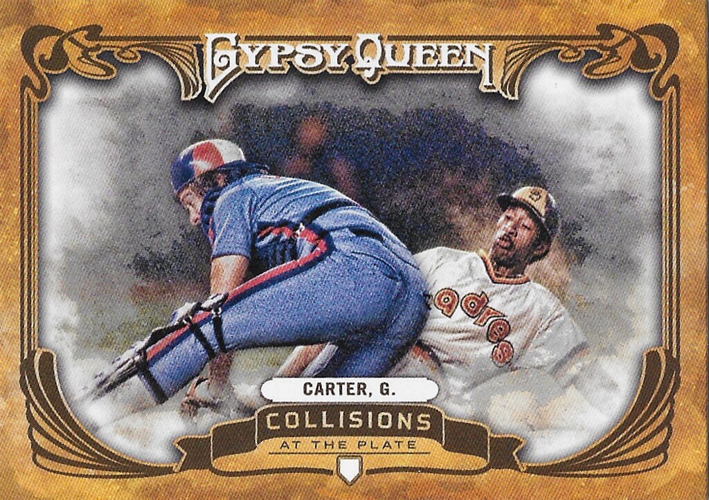 Smith, Ozzie - 2013 Topps Gypsy Queen Collisions at the Plate #CP-GC (cameo with Gary Carter)