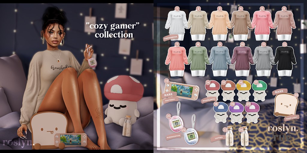 NEW RELEASE + GIVEAWAY 🎉 Introducing the roslyn. x rue / "Cozy Gamer" Collection!