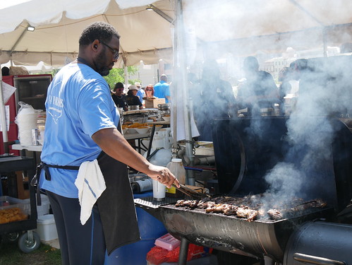 Grilling at French Quarter Fest 2023. Photo by Louis Crispino.