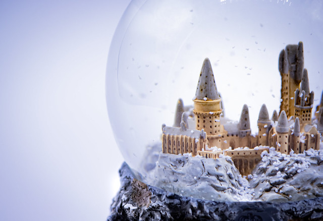 Hogwarts in a snow globe