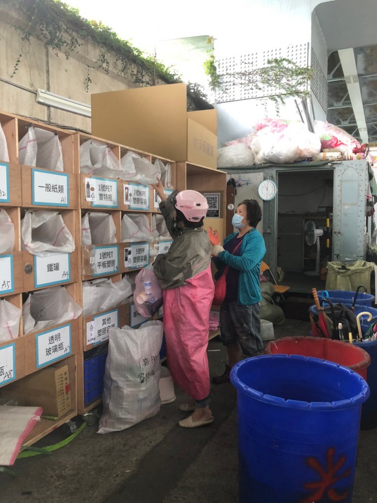 景美清潔隊內的細分類回收區。圖片來源：看守台灣協會提供