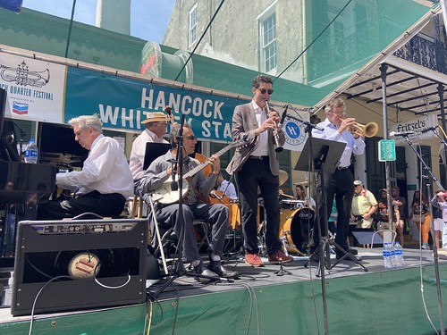 Clive Wilson's New Orleans Serenaders at French Quarter Fest - April 16, 2023. Photo by Carrie Booher.