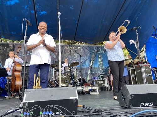 Leroy Jones and Katja Toivola at French Quarter Fest - April 16, 2023. Photo by Carrie Booher.