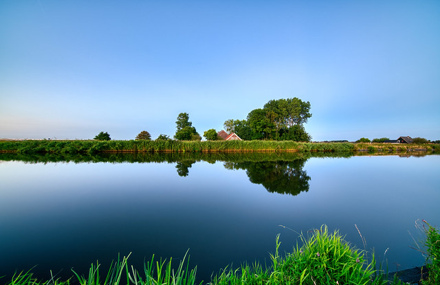 Rijksweg, village of Schoorldam, The Netherlands.