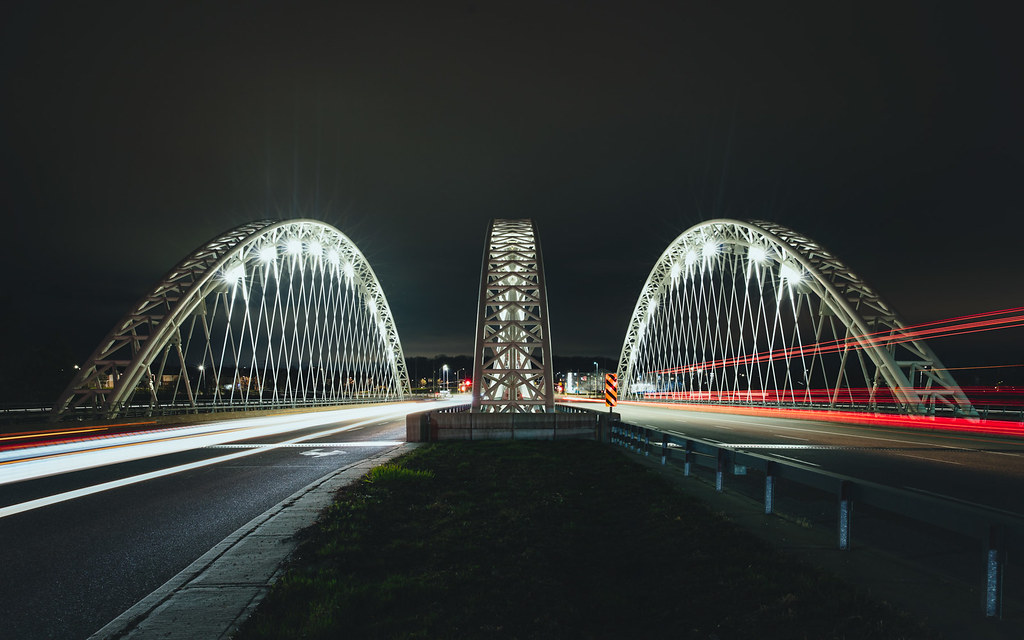 Vimy Memorial Bridge at Night