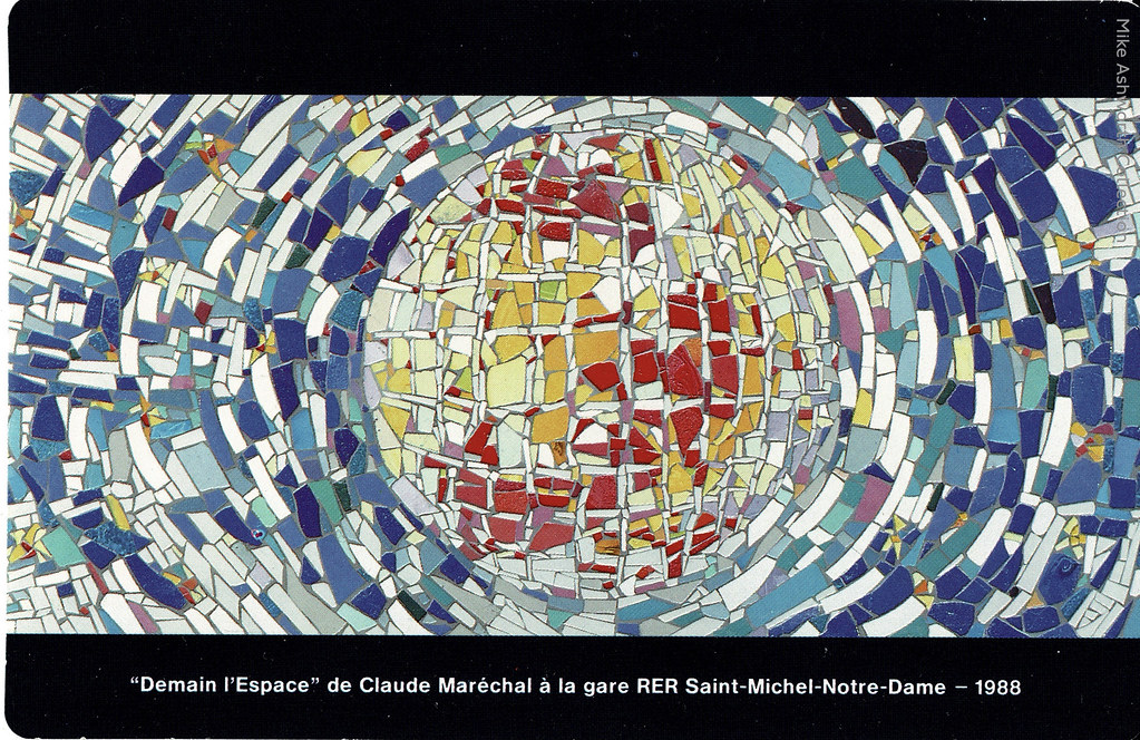 Plastic card RER map of Paris : artwork ; 