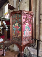 pulpit: St John the Baptist and St Peter