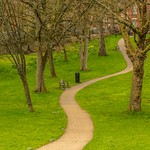 Winding path in Winckley Square