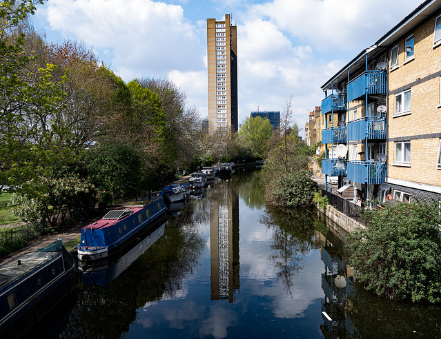 Trellick Tower, Grand Union Canal