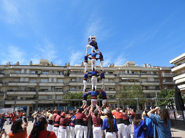 Actuació dels Castellers d'Esplugues a Vilanova