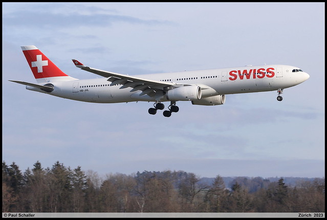 AIRBUS A330 343 HB-JHL 1290 SWISS Zurich janvier 2023