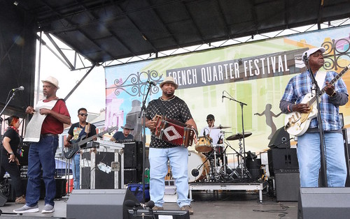 Gerard Delafose & the Zydeco Gators at French Quarter Fest 2023. Photo by Demian Roberts.