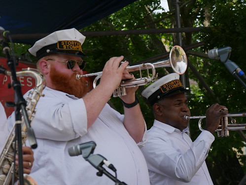 Storyville Stompers Brass Band at French Quarter Fest 2023. Photo by Louis Crispino.