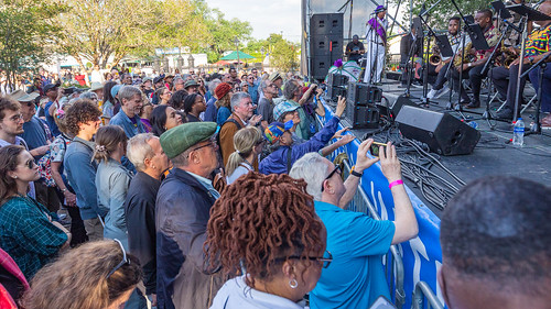Engaged audience at French Quarter Fest 2023. Photo by Tom Pumphret.